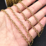 5M Stainless Steel Circle Chains for DIY Necklace Bracelet Jewelry Making