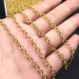 5M Stainless Steel Circle Chains for DIY Necklace Bracelet Jewelry Making