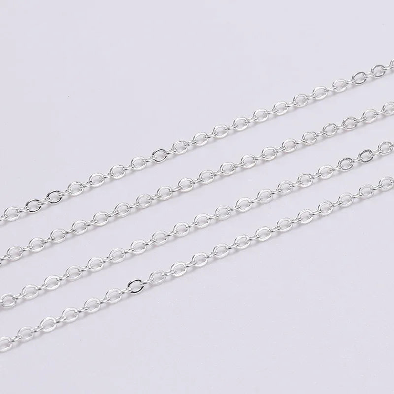 5M Metal Flattened O-chain Thin Chain for Diy Jewelry Necklace Cross Chain