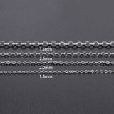 5M Metal Flattened O-chain Thin Chain for Diy Jewelry Necklace Cross Chain