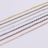 5M Metal Flattened O-chain Thin Chain for Diy Jewelry Necklace Cross Chain