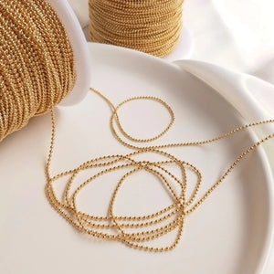 5M/Pack Plated True Necklace Bracelet Ball Chains DIY Jewelry