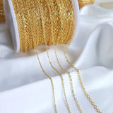 5M/Pack Plated True Necklace Bracelet Link Chains DIY Jewelry