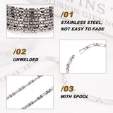 Stainless Steel Chains 2.8mm DIY Jewelry Findings