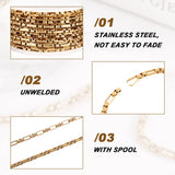 Stainless Steel Chains 2.8mm DIY Jewelry Findings