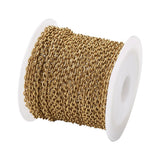 5M SS Textured Chain Black/Gold Punk Chunky Chains For Jewelry Making