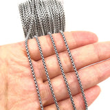 5M Stainless Steel Chain Square Pearl Chain for DIY Jewelry