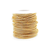 5M Stainless Steel Chain Square Pearl Chain for DIY Jewelry