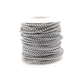 5M Stainless Steel Chain Square Pearl Chain for DIY Jewelry