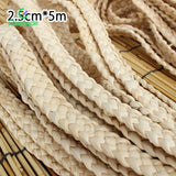 5M Hand Braided Natural Straw Braids DIY Accessories Material