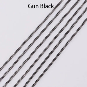 5M Long Necklace Chains Rhodium Plated DIY Jewelry Making