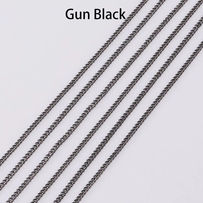 5M Long Necklace Chains Rhodium Plated DIY Jewelry Making