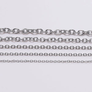 Stainless Steel Necklaces Chains Cross Chain 1.2-3mm DIY Jewelry Making