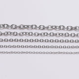 Stainless Steel Necklaces Chains Cross Chain 1.2-3mm DIY Jewelry Making