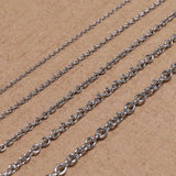 Stainless Steel Necklaces Chains Cross Chain 1.2-3mm DIY Jewelry Making