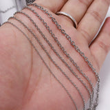 Stainless Steel Necklaces Chains Cross Chain 1.2-3mm DIY Jewelry Making