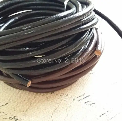 5MM Cow Leather Ropes Jewelry Cords 10Yards