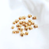 5MM 6MM 14K Plated Brass Star Beads DIY Bracelet Jewelry Making Supplies