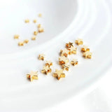 5MM 6MM 14K Plated Brass Star Beads DIY Bracelet Jewelry Making Supplies
