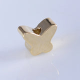 24K Real Plated Copper Butterfly Beads Charms DIY Jewelry Making Findings