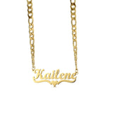 5MM Cuban Chain Name Necklace Personalized Heart Letter Necklace Pendant