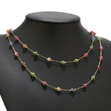 5MM Natural Agate Crystal Gemstone Beaded Chain for Jewelry Making