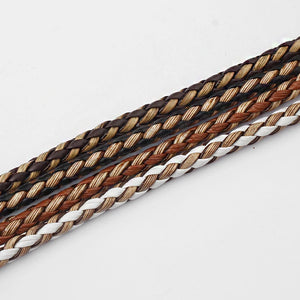 5MM Round Braided PU Leather Cord 5 Meters Vintage Leather String Cord