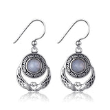 Moonstone Love Heart Shaped Earrings 925 Sterling Silver