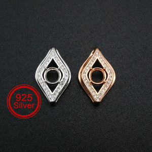 5MM Evil Eye of Horus Pendant Setting 925 Sterling Silver