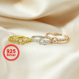 5MM Round Prong Ring Settings 925 Silver Rose Plated DIY Adjustable Ring