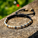 5MM Zircon Beads Bracelet Copper Metal Chain Bangle for Men Women