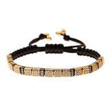 5MM Zircon Beads Bracelet Copper Metal Chain Bangle for Men Women