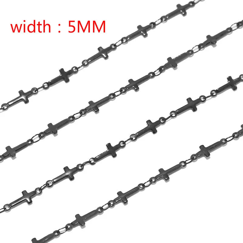 5MM Stainless Steel Soldered Cross Chains for Jewelry Making
