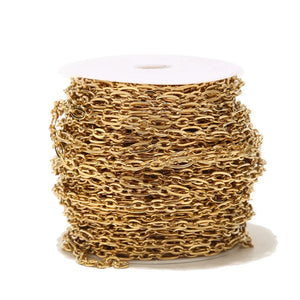 5MM Stainless Steel Cable Chain Link for Necklace Jewelry DIY Making