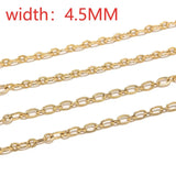 5MM Stainless Steel Cable Chain Link for Necklace Jewelry DIY Making