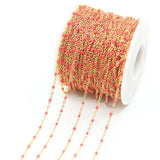 5M Colorful Tiny Enamel Beaded Rosary Chains for Necklace Chokers