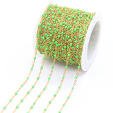 5M Colorful Tiny Enamel Beaded Rosary Chains for Necklace Chokers