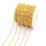 5M Colorful Tiny Enamel Beaded Rosary Chains for Necklace Chokers