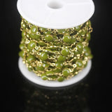 6mm Plated Golden Copper Enamel Glass Coin Beads Rosary Chains