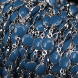Turquoises Lampwork Beaded Rosary Chain, DIY Necklaces
