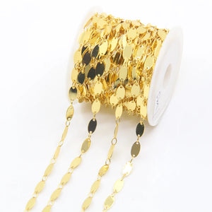 5Meter Plated Oval Copper Rosary Chain for DIY Necklace Jewelry Findings