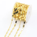 5Meter Plated Oval Copper Rosary Chain for DIY Necklace Jewelry Findings