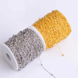 10M Beaded Ball Chain Roll Iron Necklace for Jewelry Making DIY