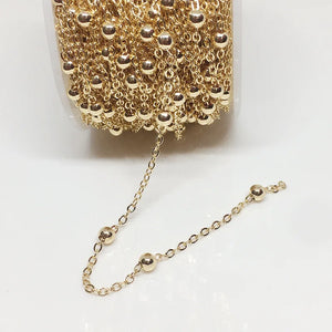 5Meters 14k Thin Beads Chains for Jewelry Making Necklace Bracelet Ball Chain