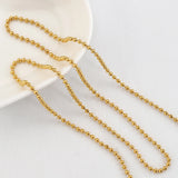 5M 2M Stainless Steel Ball Bead Chain Necklace Bracelet DIY Jewelry Making