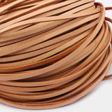 5Meters Natural Flat Real Leather Cord Bracelet Necklace Findings