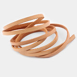 5Meters Natural Flat Real Leather Cord Bracelet Necklace Findings