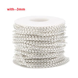 5Meters Tone 3mm Width Cable Chain Stainless Steel Link Chain
