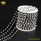 Small Glass Bead Chains, 2x3mm, Bronze Wire Wrap, DIY Necklace