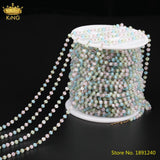 Small Glass Bead Chains, 2x3mm, Bronze Wire Wrap, DIY Necklace